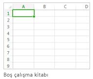 Yeni boş çalışma kitabı